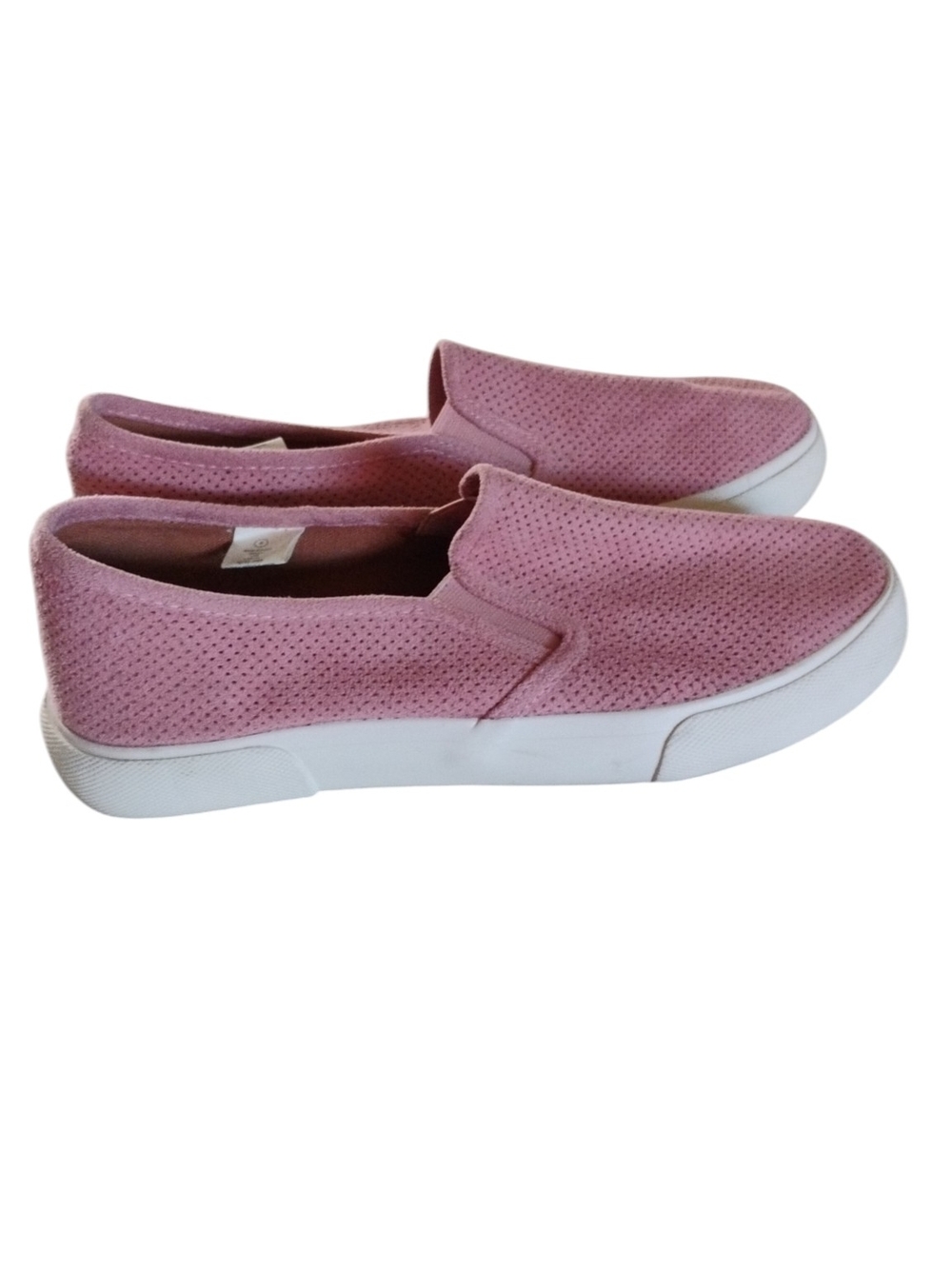 US Sports Women's Slip-On Perforated Flats in Dusty Rose SZ 8